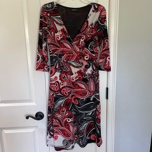 Women’s midi dress, very fun paisley pattern,